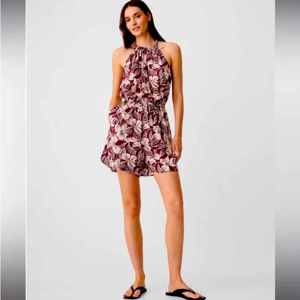 GAP Factory Print Halter Romper